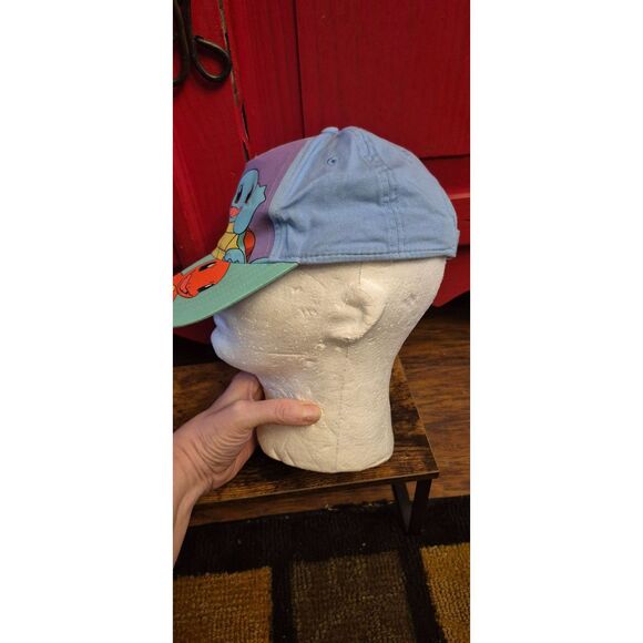 2016 Pokemon Kids OSFM Baseball Cap Hat Adjustable Back Pikachu Squirtle EUC - Picture 2 of 4